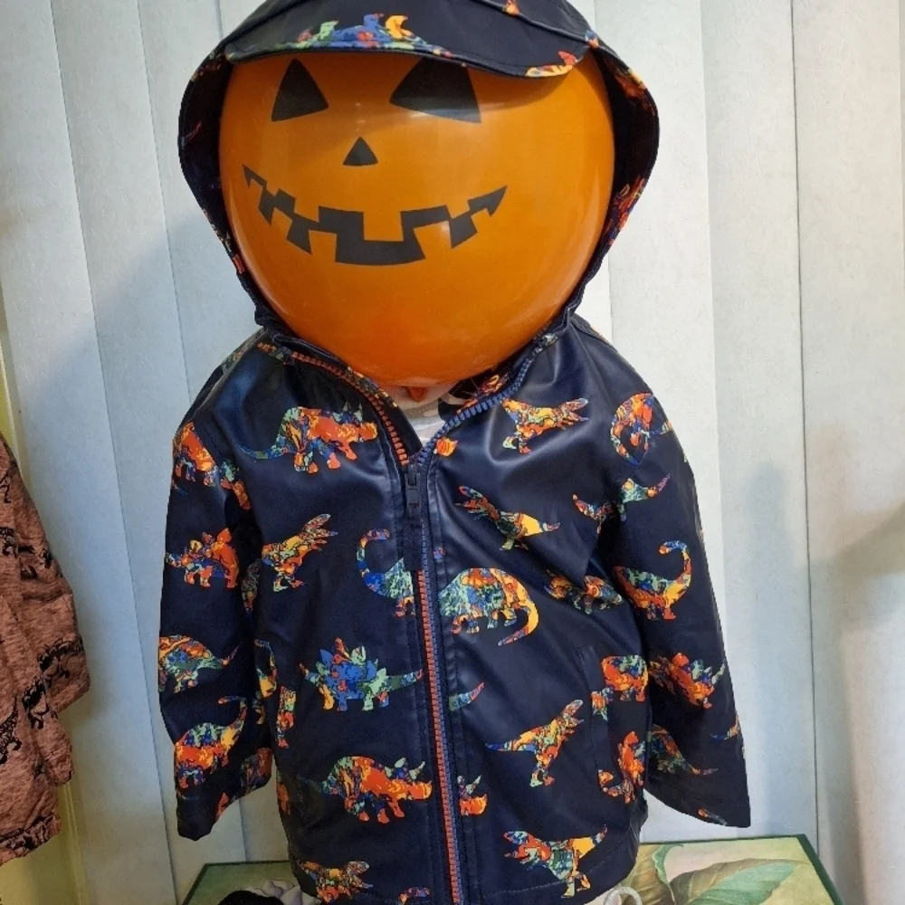 Little Me Dinosaur Raincoat - Navy